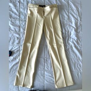 French Connection low waist straight slight flare pants cream ivory USA size 0